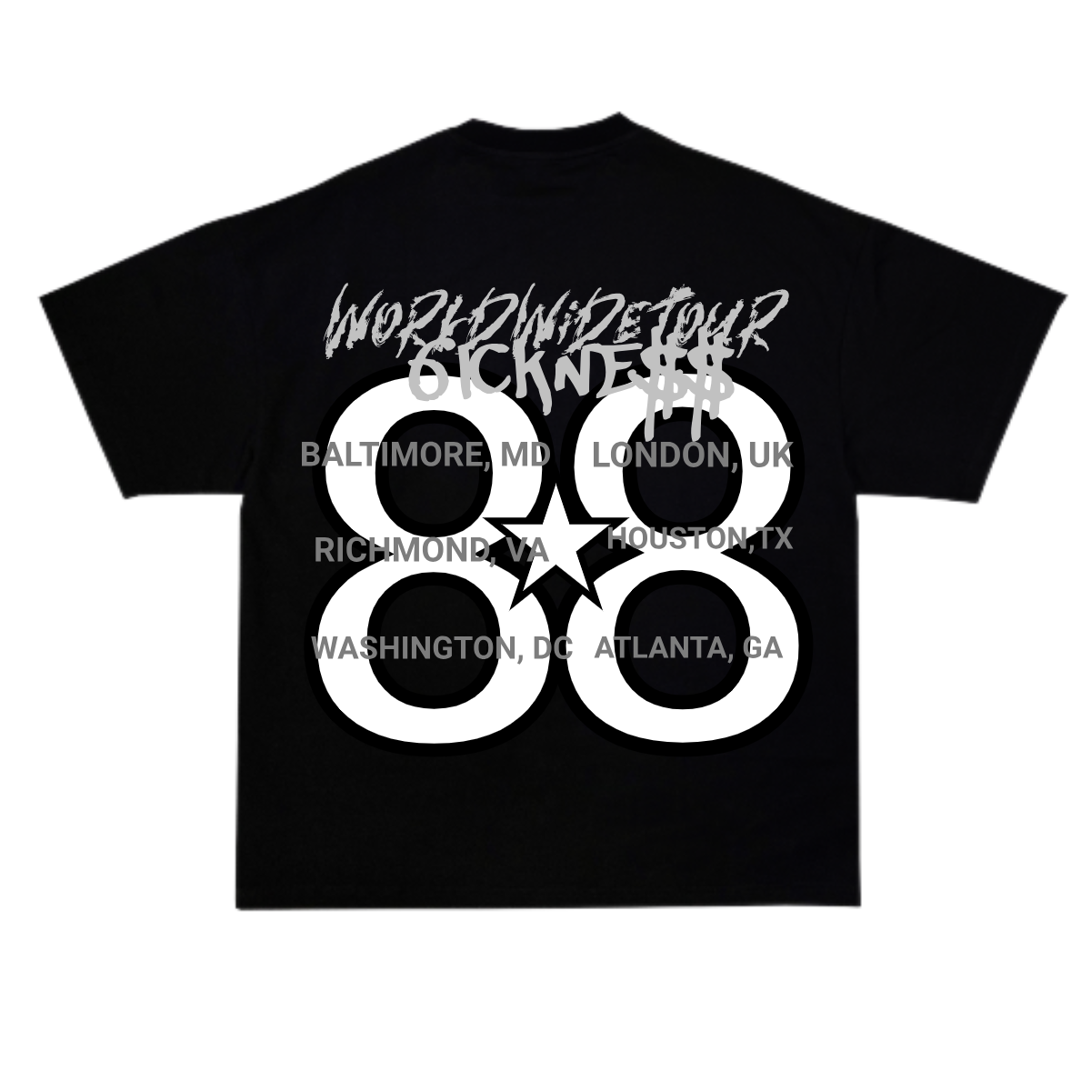 6ICKNESS 88 WORLDTOUR TEES